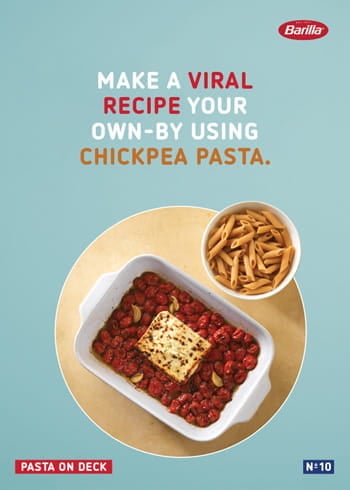 Barilla_Chickpea and Red Lentil Pasta - Make a viral recipe your own-by using chickpea pasta.